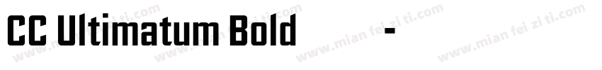 CC Ultimatum Bold字体字体转换